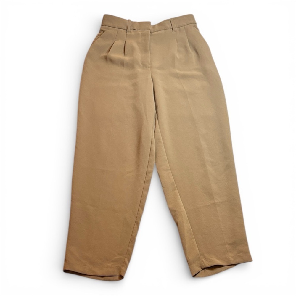 Wilfred Tan Pleated Elegant Trousers sz 6